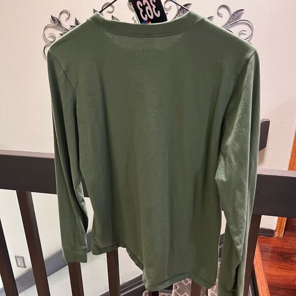 EUC Life is Good Green Long Sleeve Shirt Size Medium #363 - Picture 6 of 7